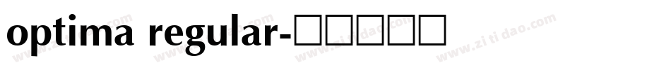 optima regular字体转换